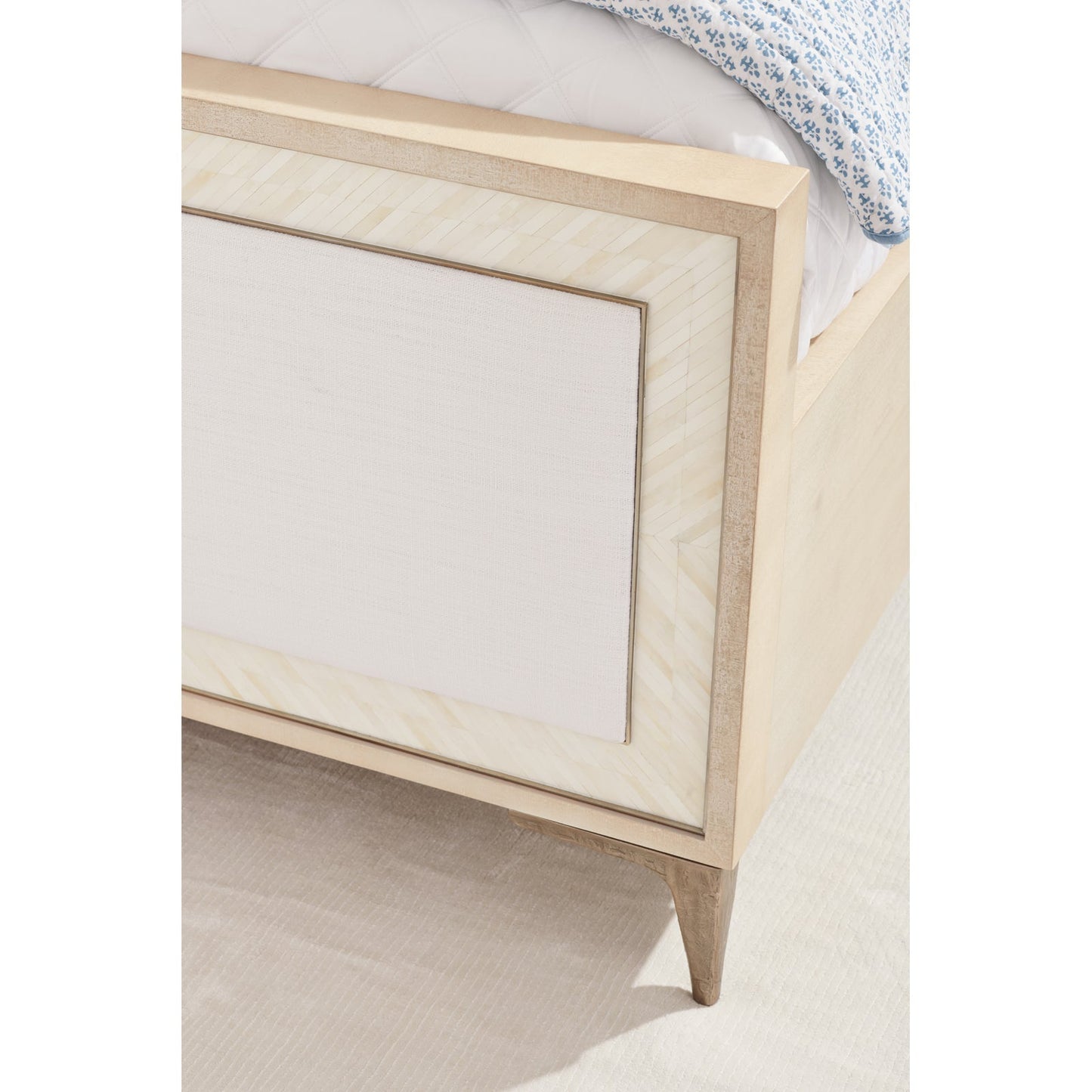 Jonathan Charles Tideline Bone & Linen Upholstered Bed - King (500389-USK-NDK-F058)