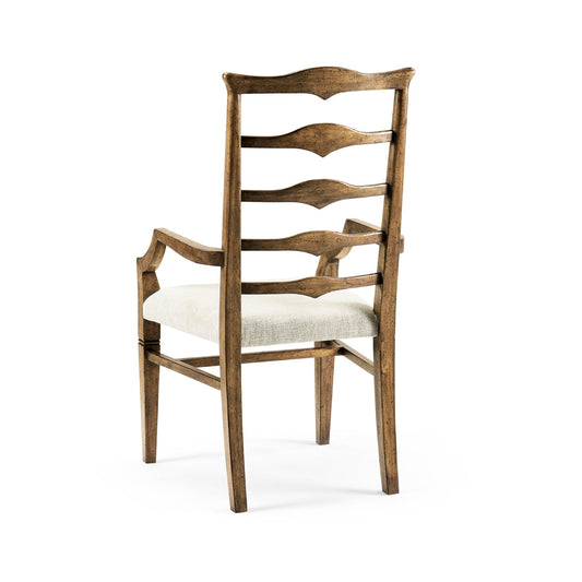 Jonathan Charles Casual Accents Pompano Ladderback Arm Chair - Set of 2