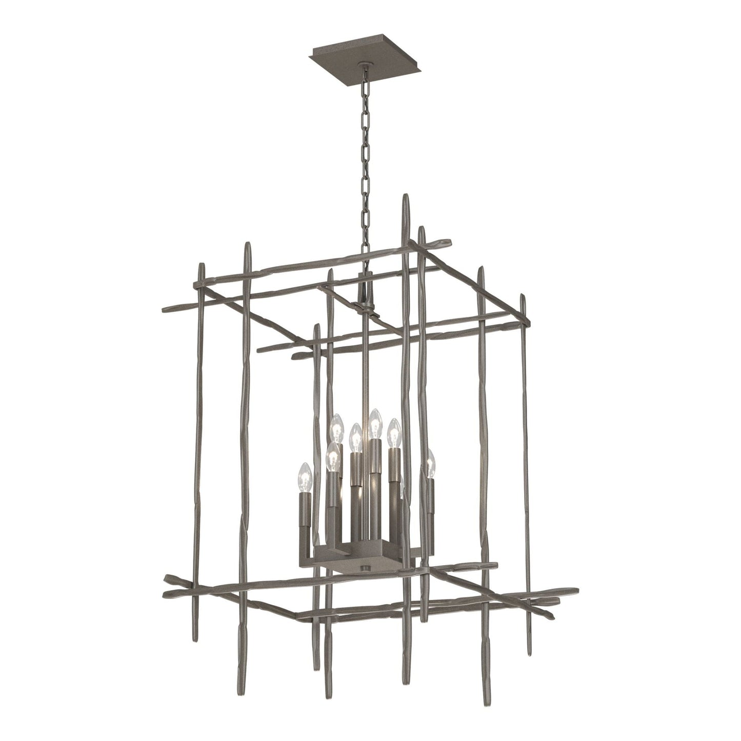 Tura 8-Light Large Chandelier 8-Light in Dark Smoke