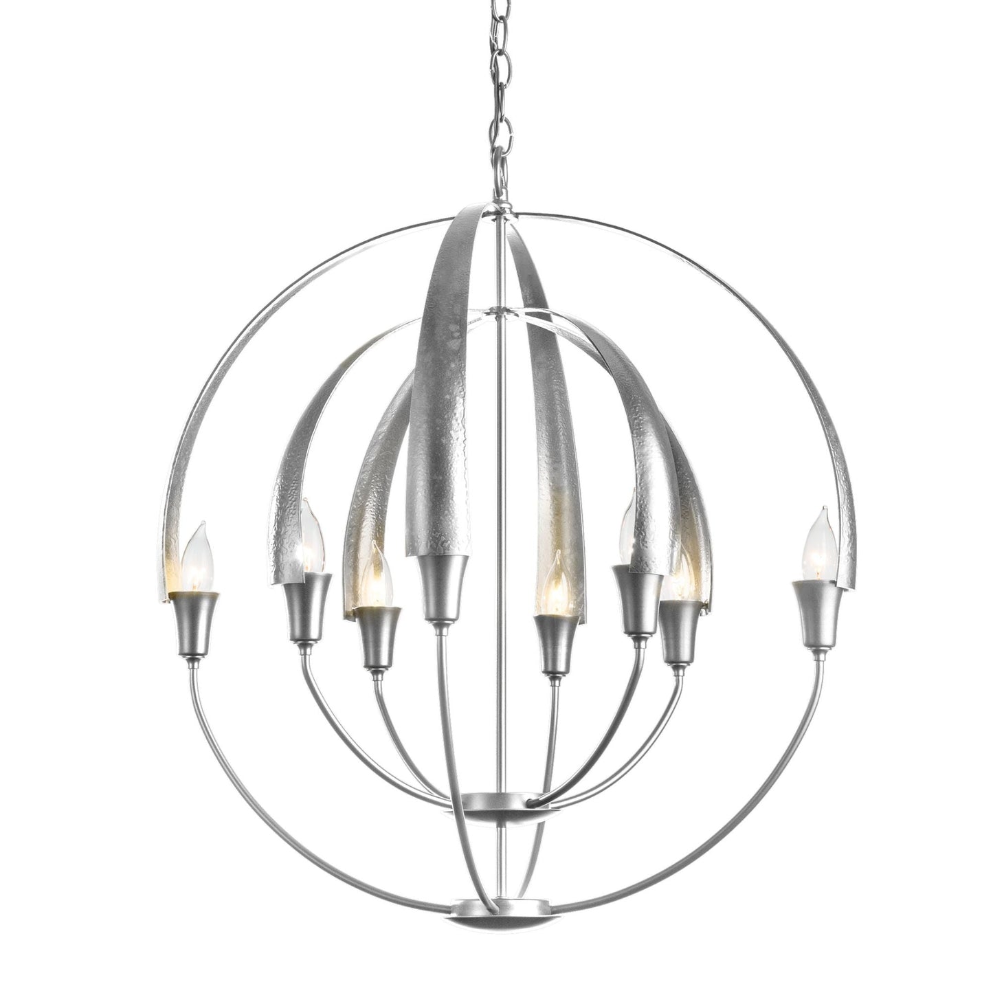 Double Cirque Chandelier 8-Light in Sterling