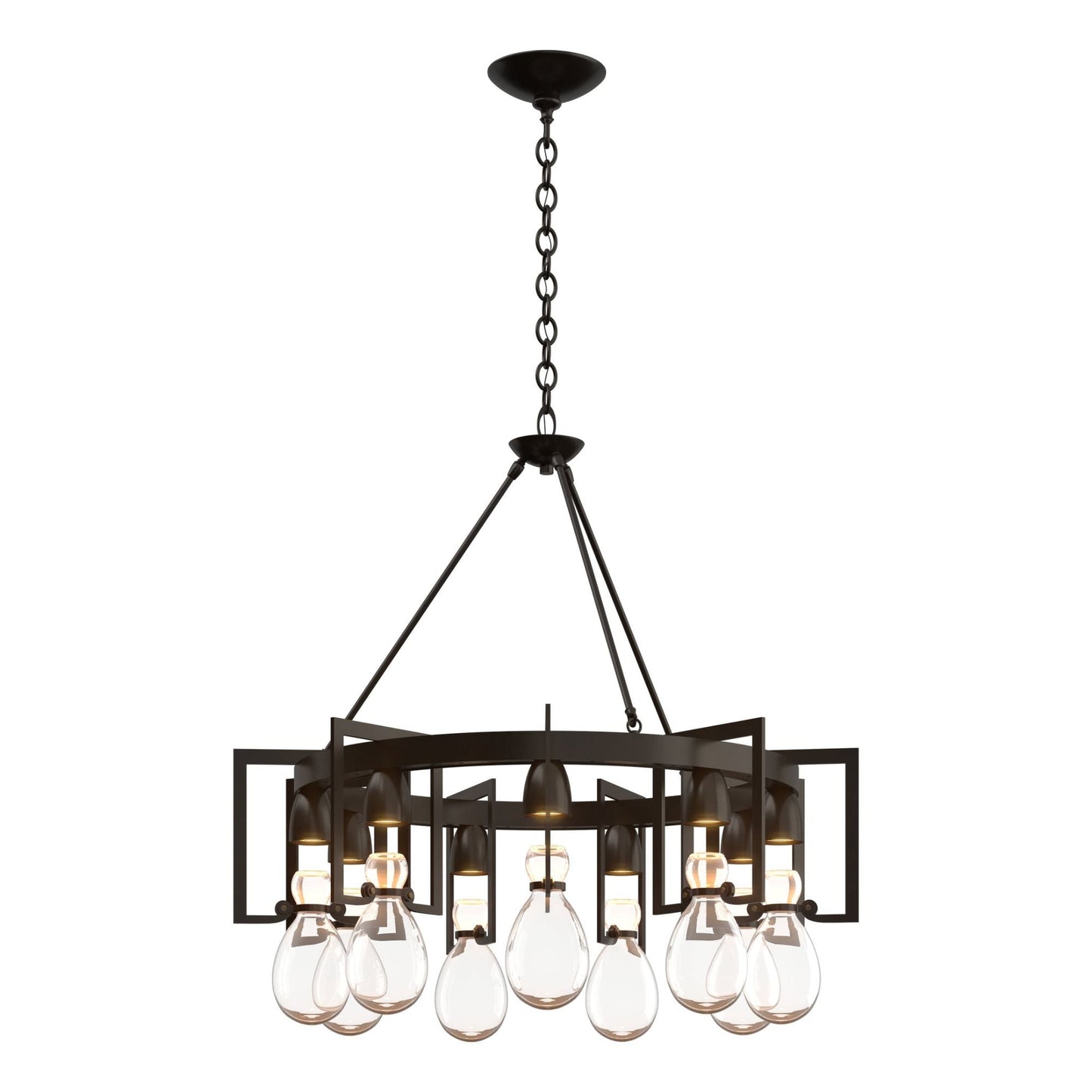 Apothecary Circular Chandelier 9-Light Clear Glass (ZM) in Oil Rubbed Bronze