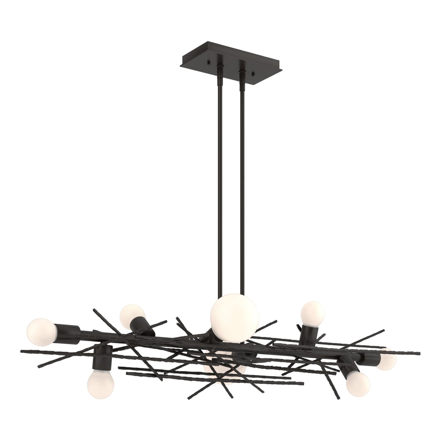Brindille 8-Light Linear Pendant 8-Light in Oil Rubbed Bronze