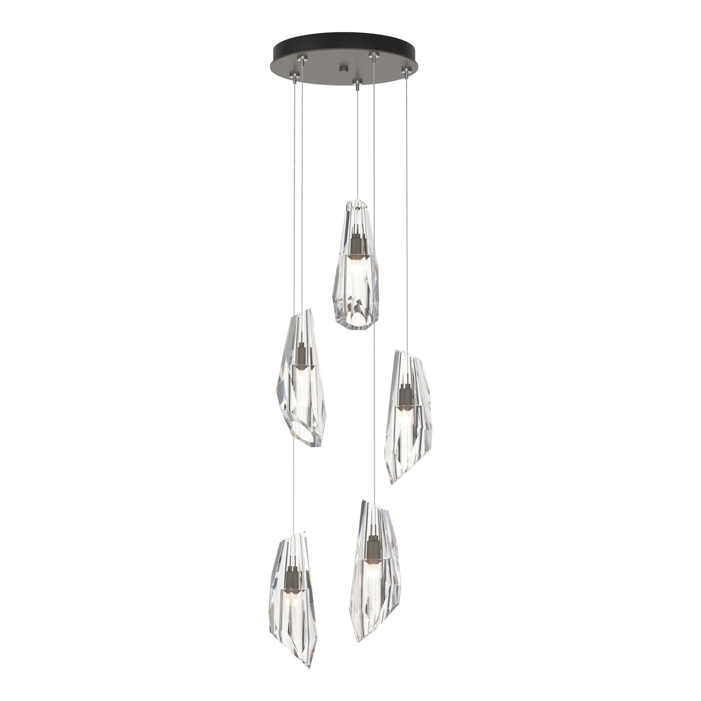 Luma 5-Light Pendant 5-Light Crystal in Dark Smoke