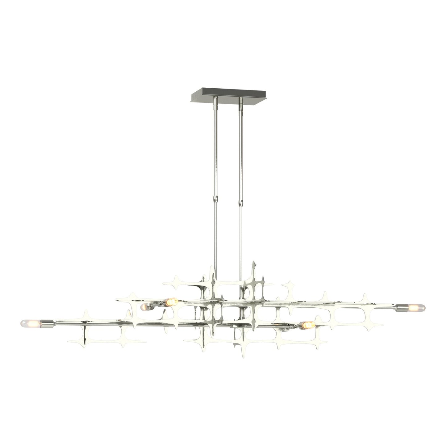 Grid Pendant 6-Light in Sterling