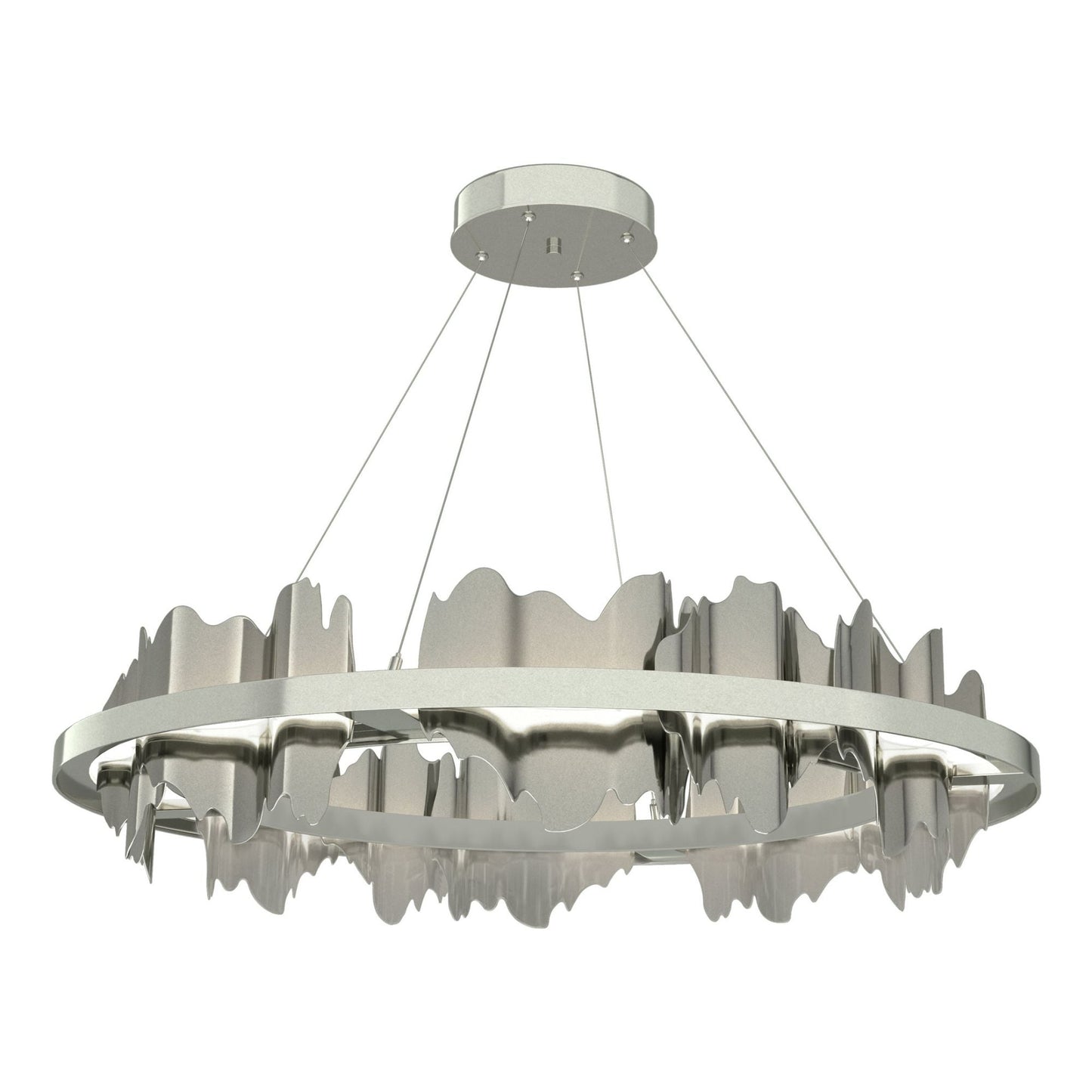 Hildene Circular LED Pendant Sterling Accent LED in Sterling