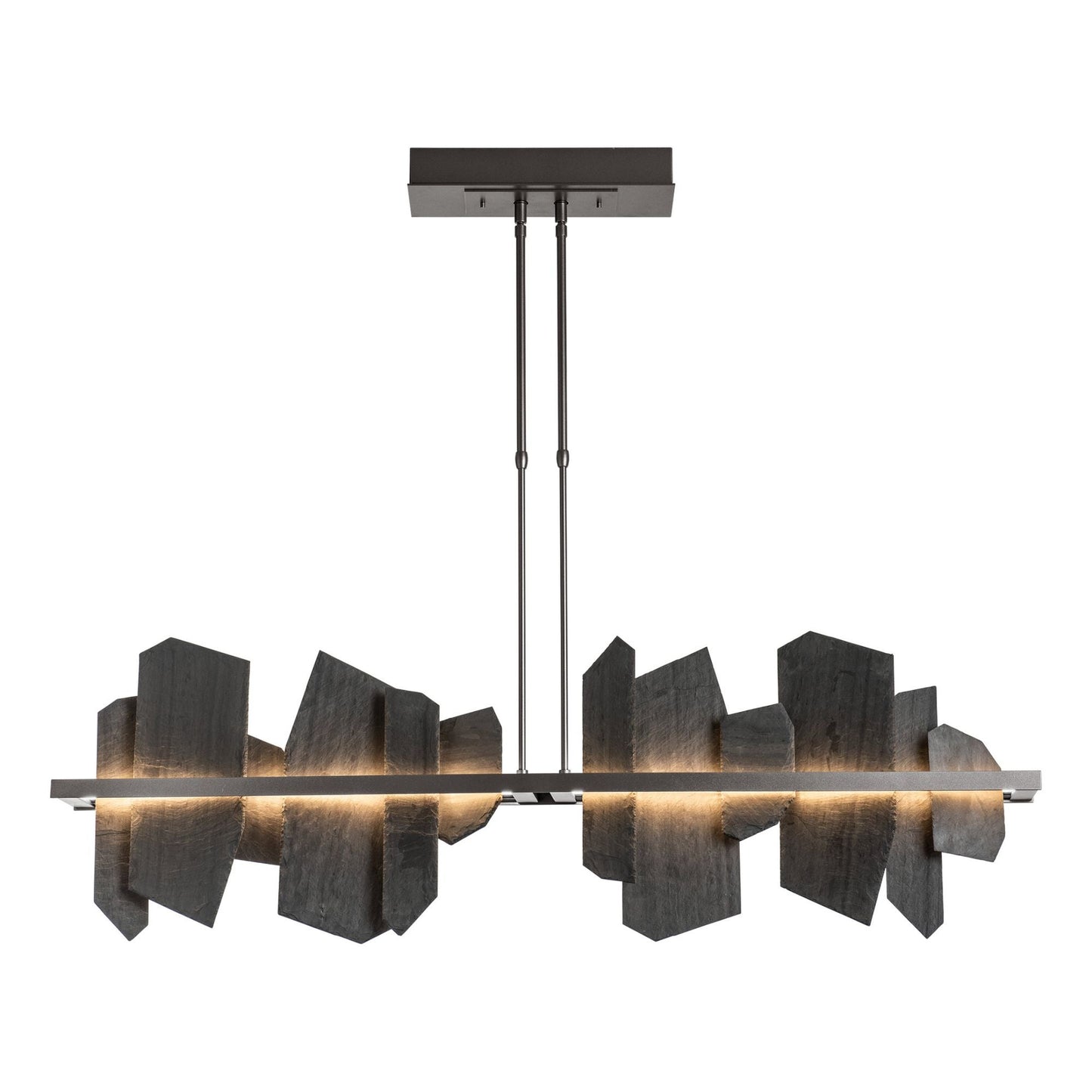 Ardesia Linear LED Pendant Slate LED in Dark Smoke