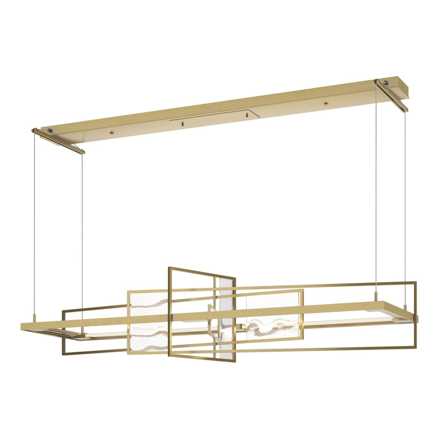 Summer LED Pendant Aqualite Glass LED in Modern Brass