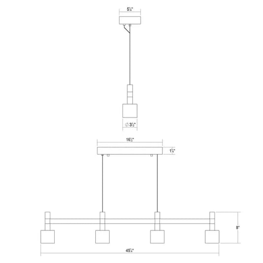 Systema Staccato 43" Wide LED Commercial Linear Pendant