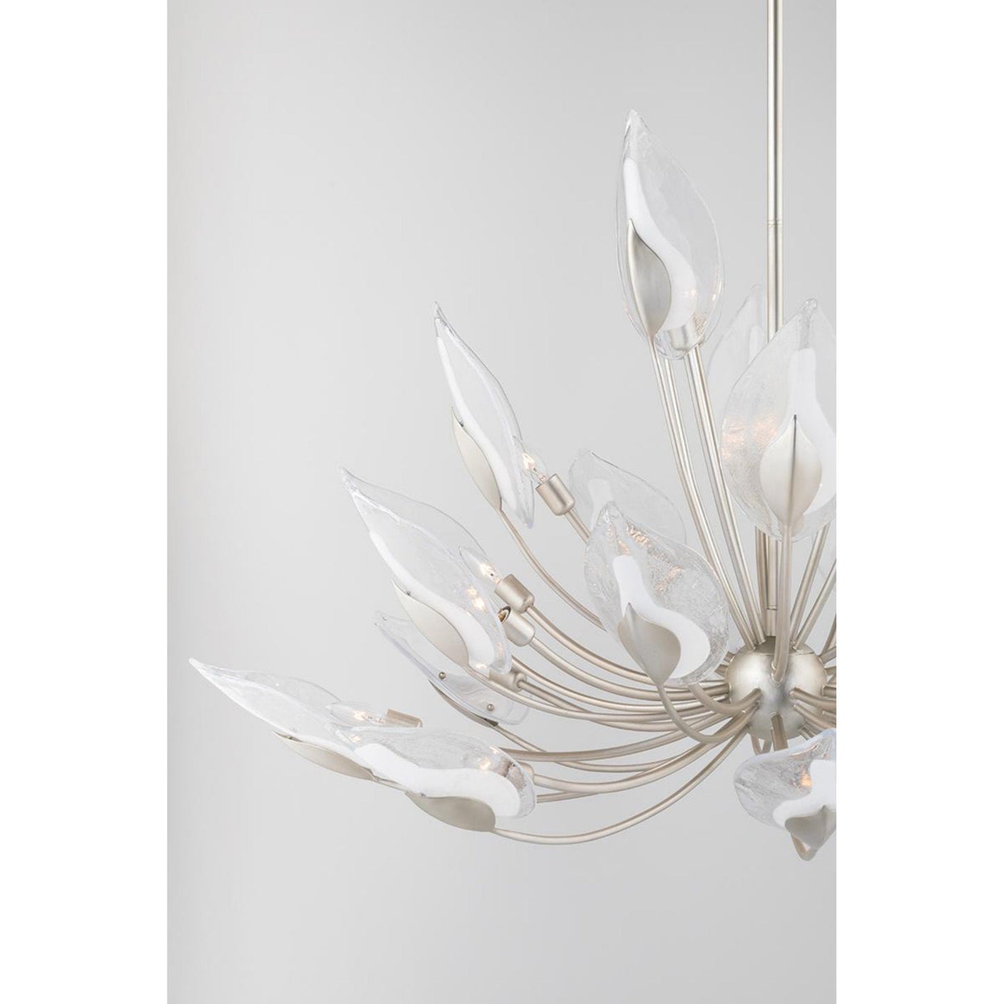 Blossom 24-Light Chandelier in Silver Leaf 55L x 55W x 37H