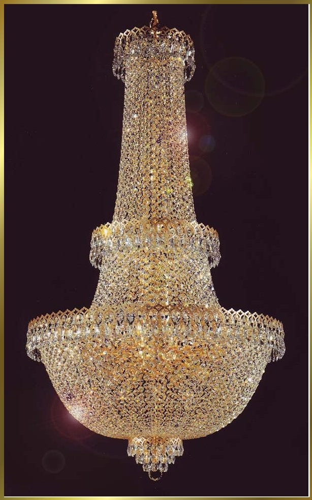 Entryway chandelier / foyer chandelier in gold plated finish
