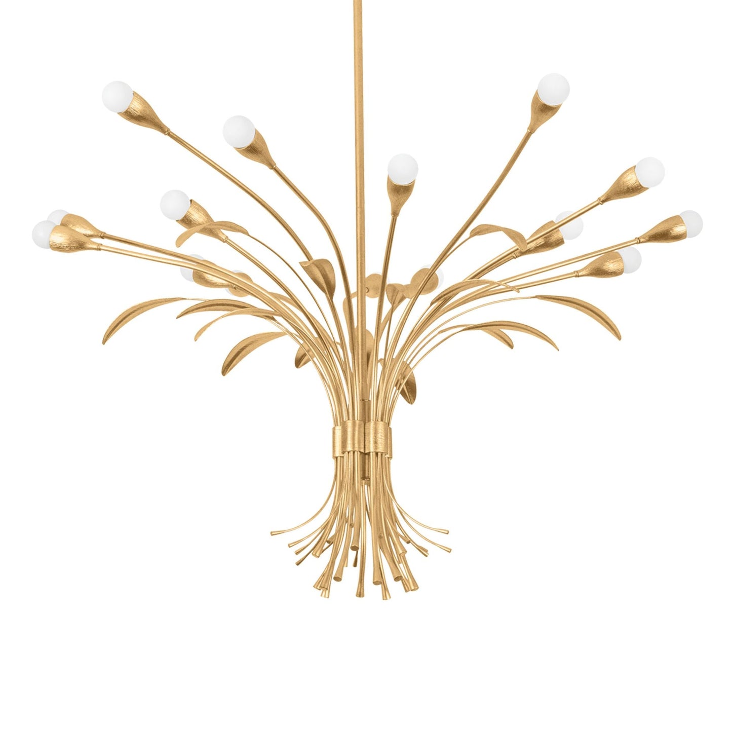 Bilston 15-Light Chandelier in Vintage Gold Leaf 44L x 44W x 32.5H