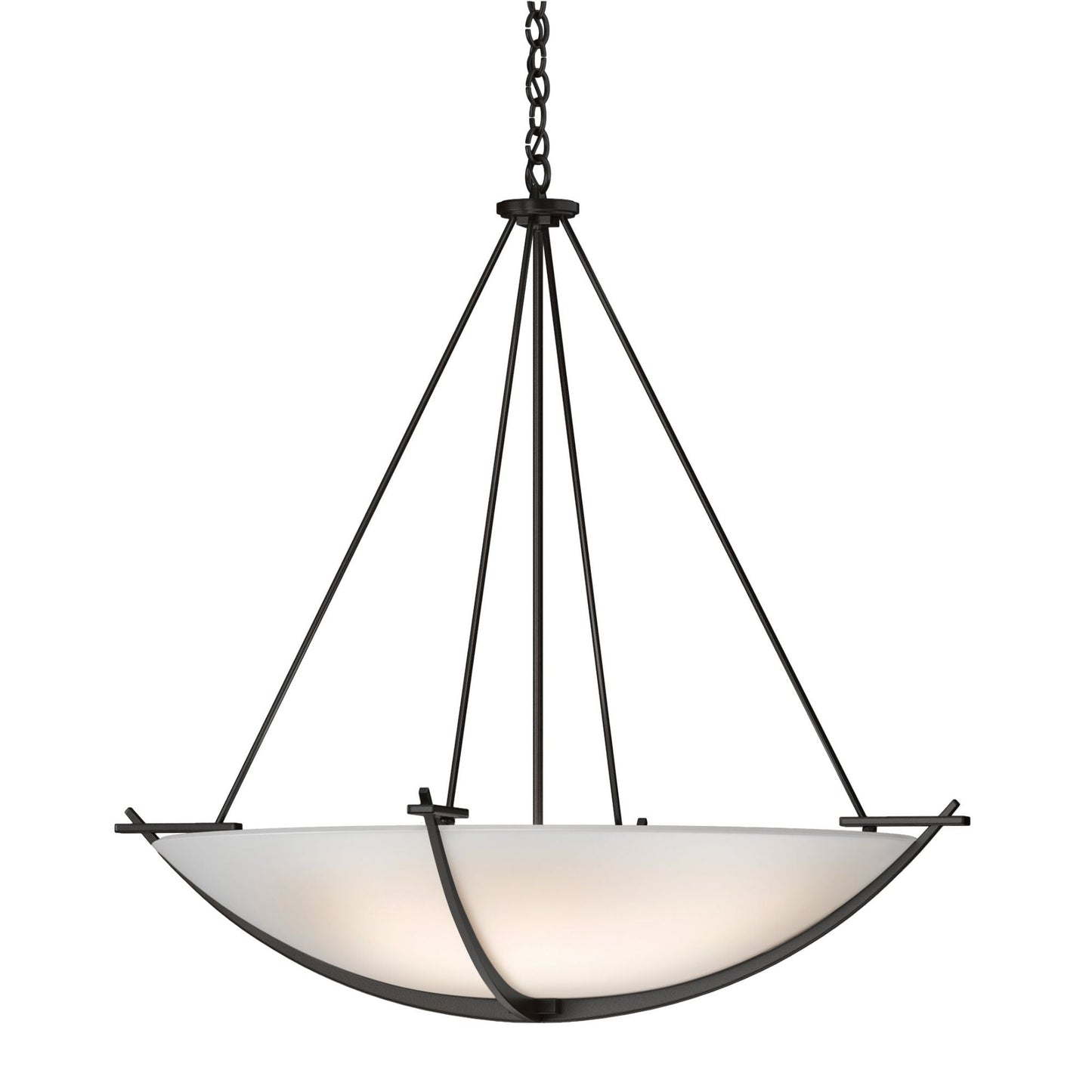 Compass Large Scale Pendant 3-Light Opal Glass (GG) in Oil Rubbed Bronze