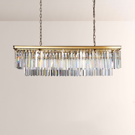 1920s Odem Rectangular Chandelier 49"