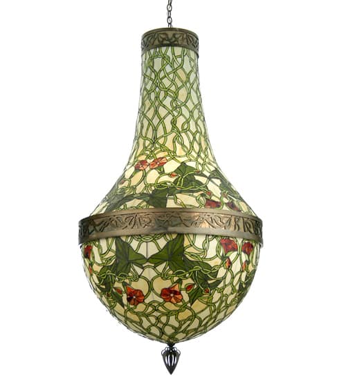 6 Light 35" Wide Pendant with Handmade Shade