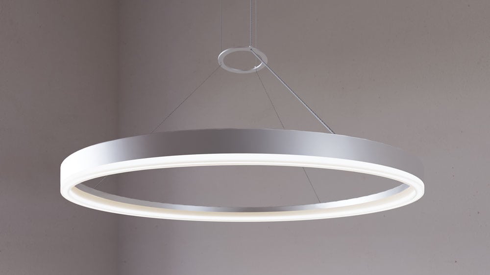 Corona 32" LED Pendant with Frosted Shade