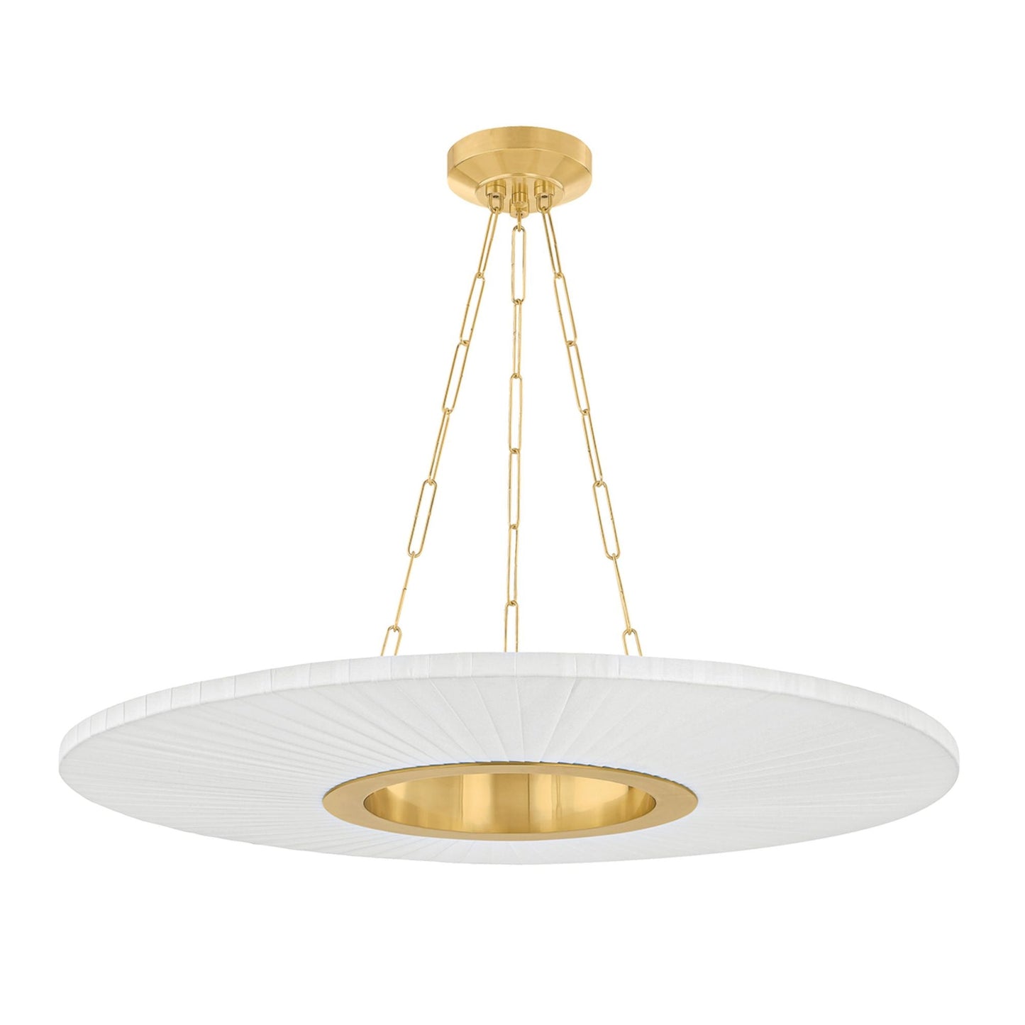 Prattsburgh 1-Light Chandelier in Aged Brass 40L x 40W x 3.75H