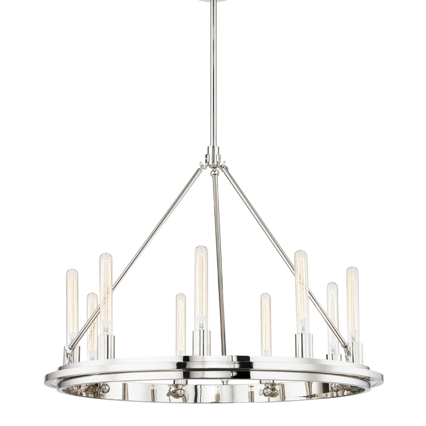 Chambers 9-Light Chandelier in Polished Nickel 32L x 32W x 28H