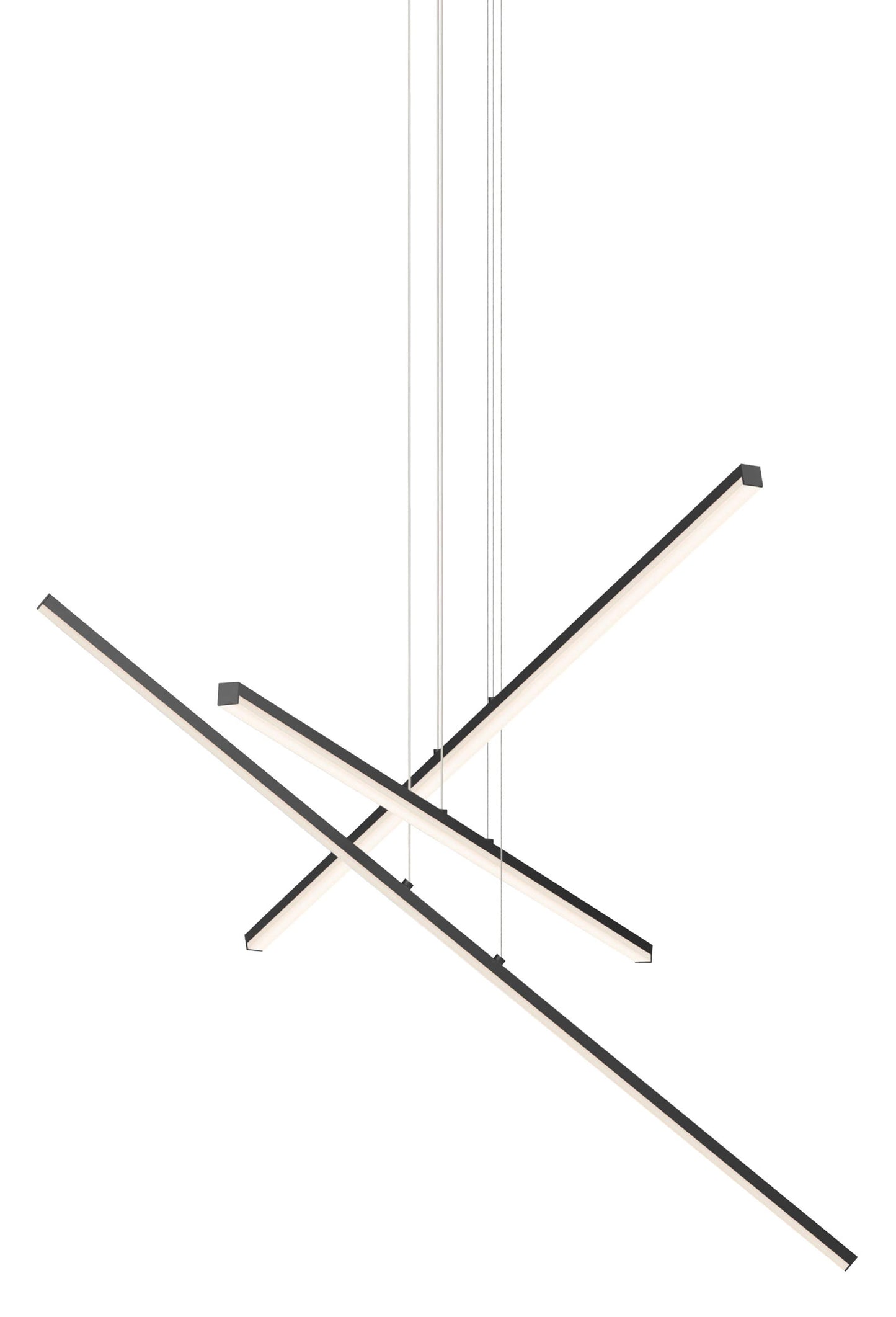 Stix 40" Wide 3 Arm LED Chandelier