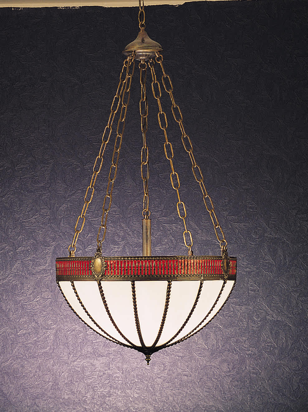 4 Light 21" Wide Pendant with Handmade Shade
