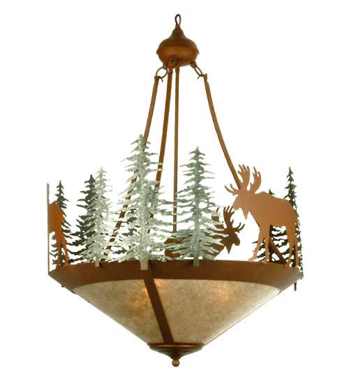 3 Light 24" Wide Pendant with Handmade Shade