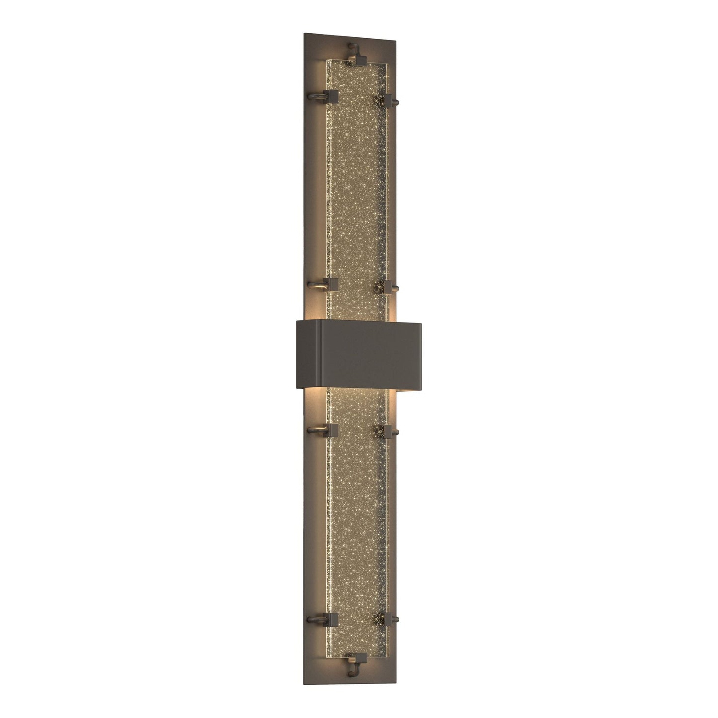 Double-Large Ursa LED Outdoor Sconce LED Seeded Clear Glass (II) in Coastal Dark Smoke
