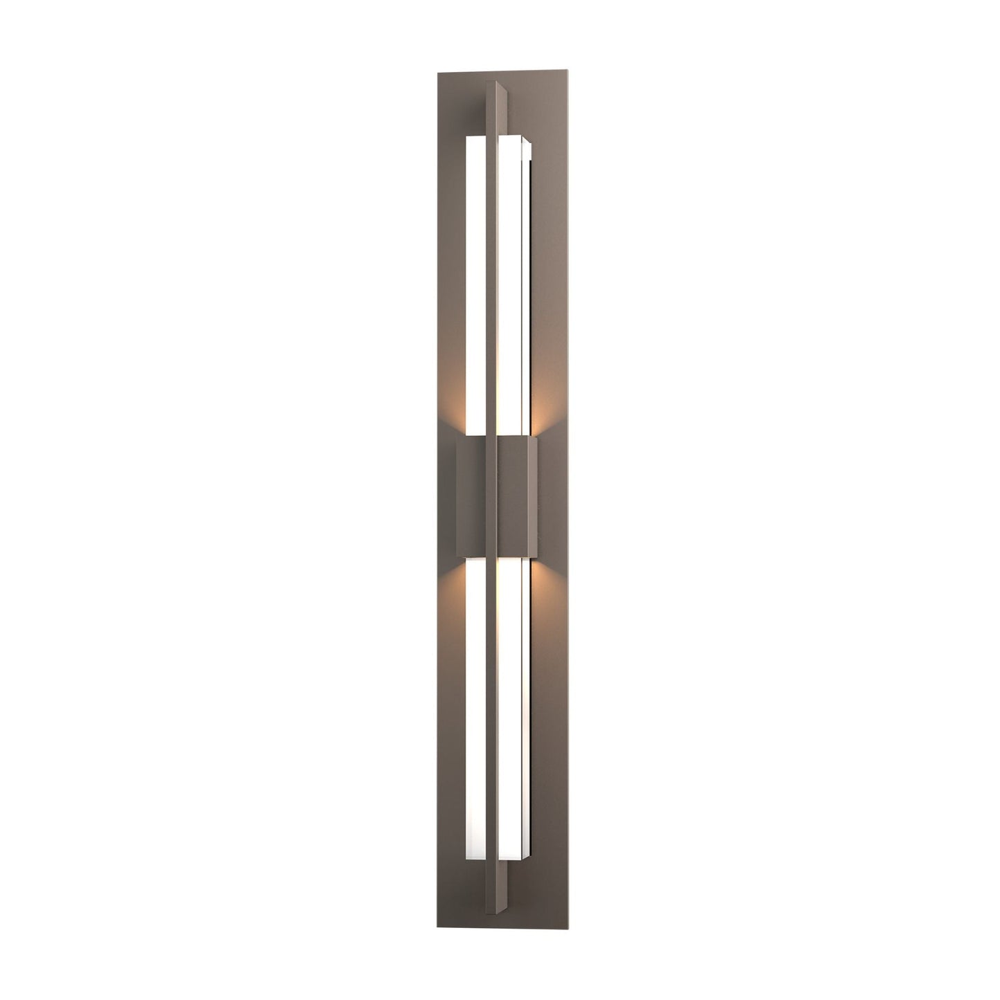 Double Axis LED Outdoor Sconce LED Clear Glass (ZM) in Coastal Dark Smoke