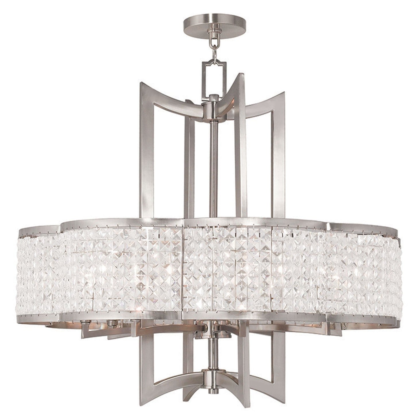 Grammercy Brushed Nickel 30-Inch Eight-Light Pendant