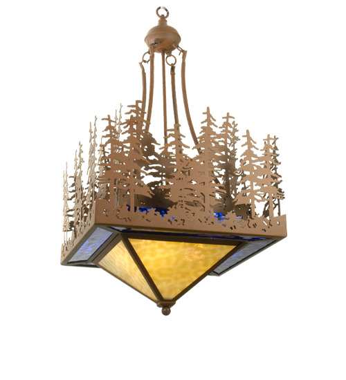 4 Light 20" Wide Pendant with Handmade Shade