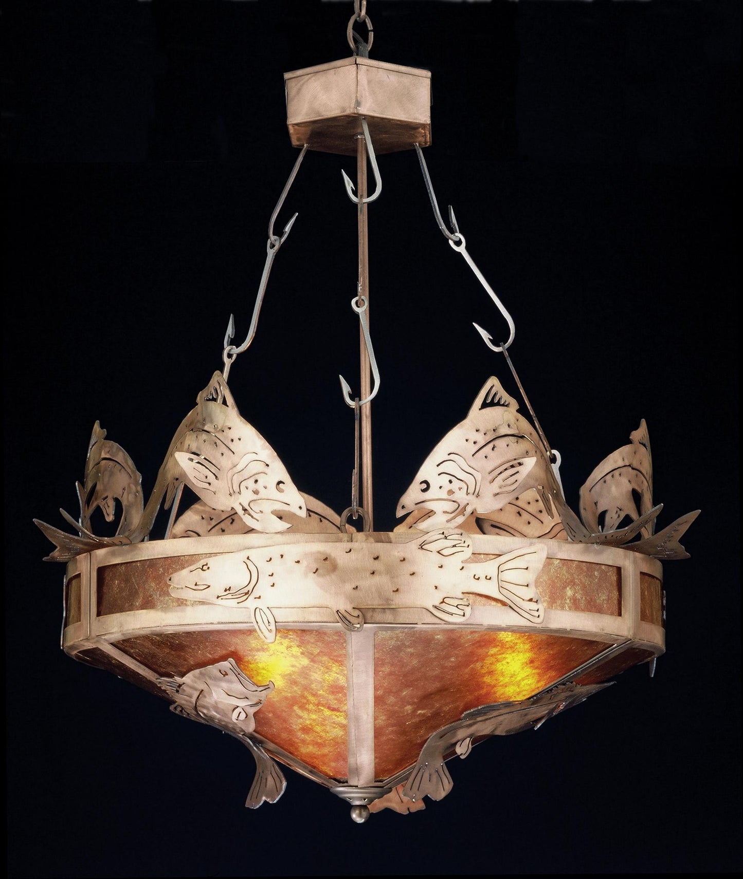 3 Light 32" Wide Pendant with Handmade Shade