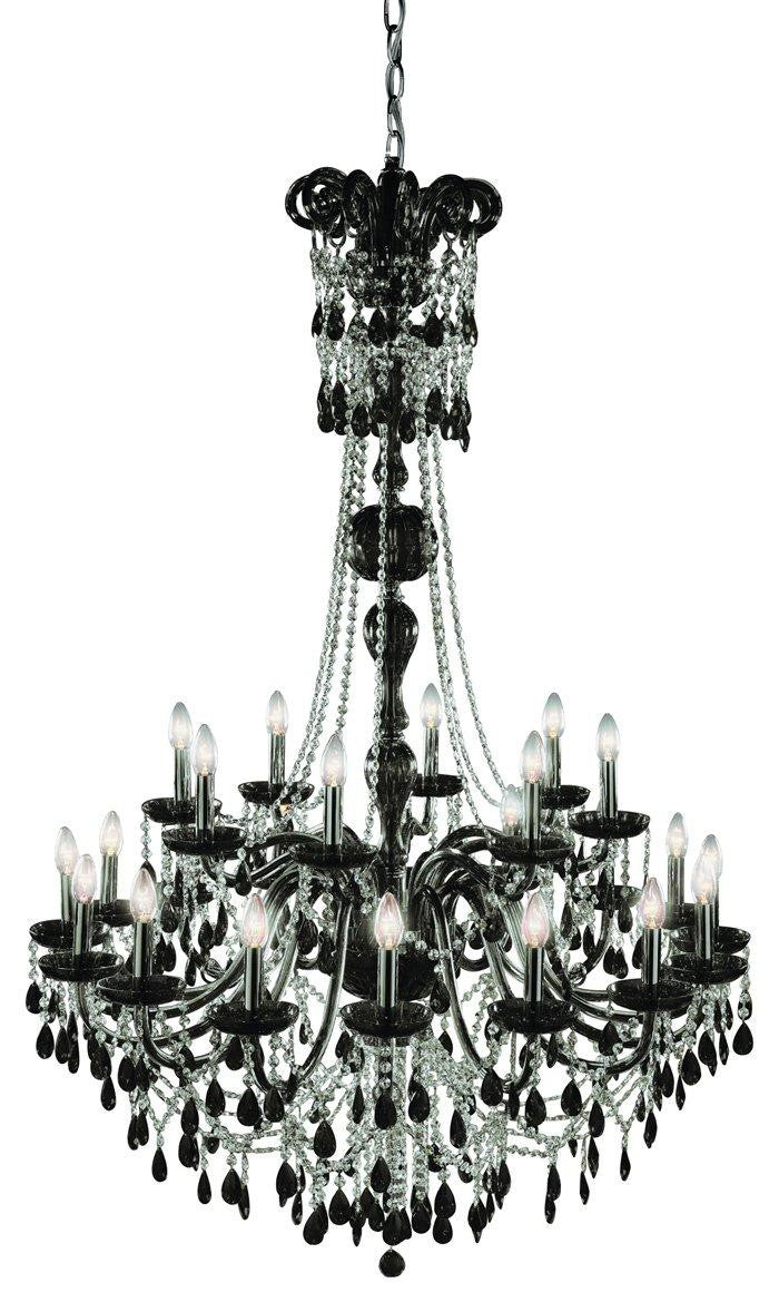 24 Lights Versailles Crystal chandelier in balck finish