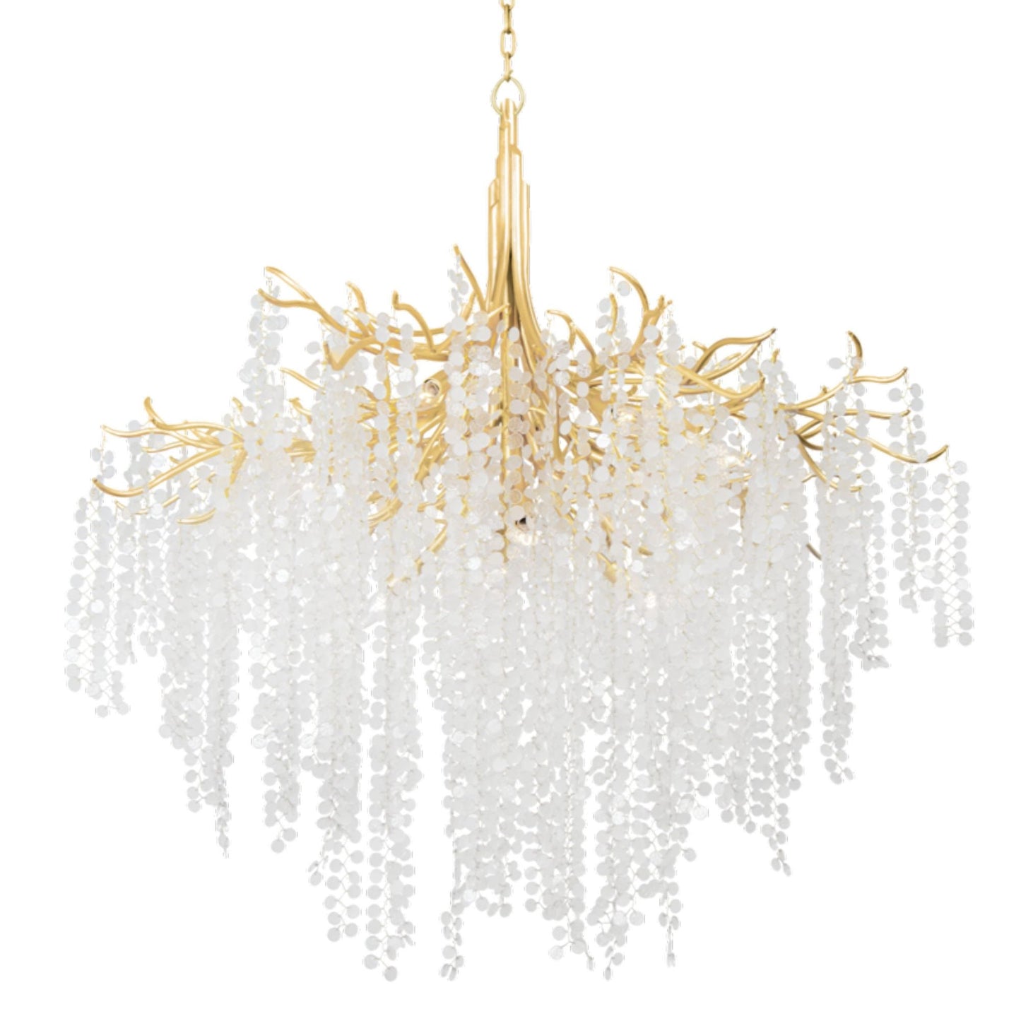 Genoa 12-Light Chandelier in Gold Leaf 48.75L x 48.75W x 51H