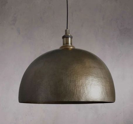 Hammered Bronze Dome Pendant Light