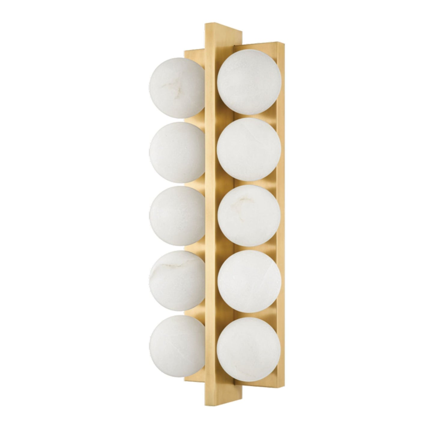 Emille 10-Light Wall Sconce in Vintage Brass 6.75L x 6.75W x 18.25H