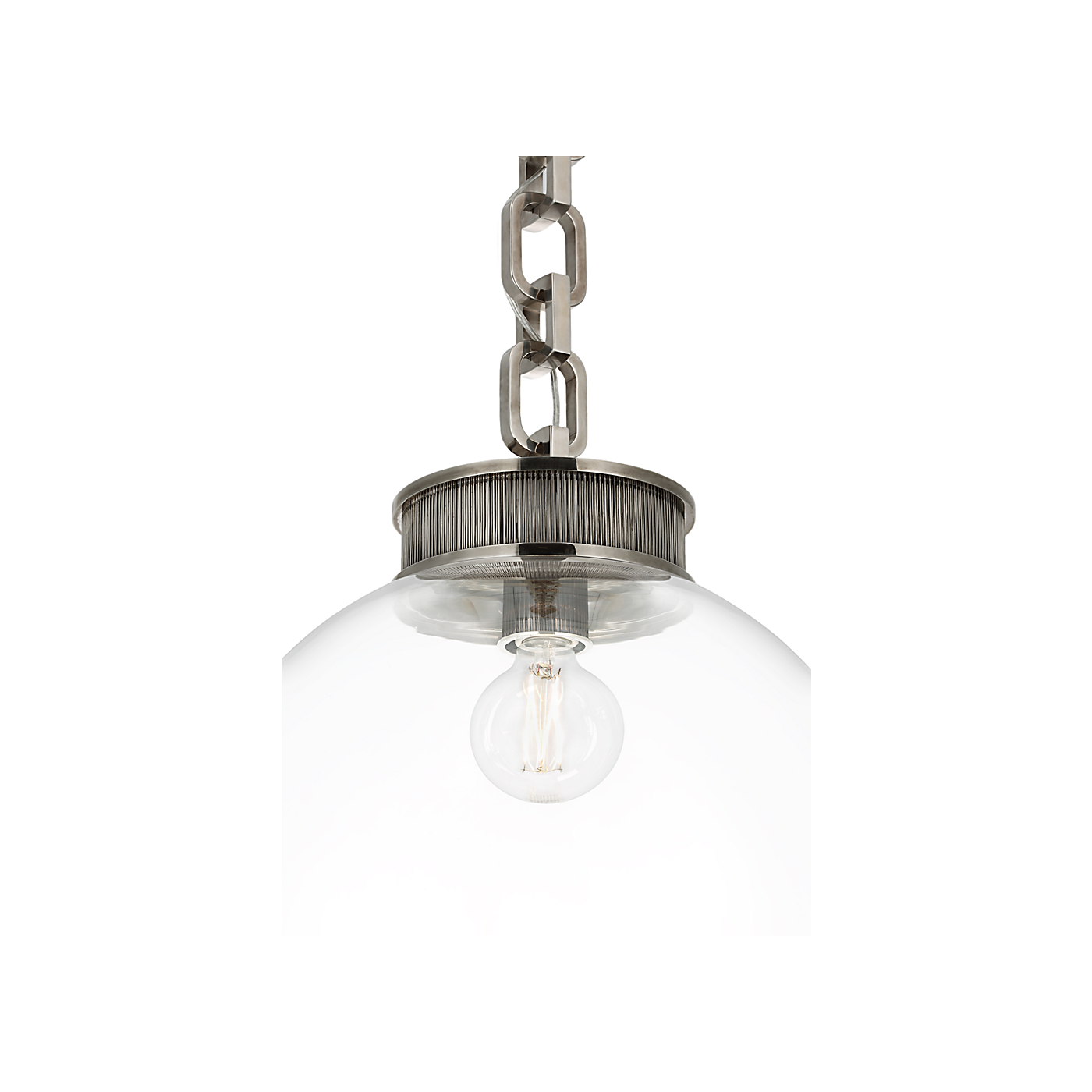 Bellamy 1 Light Statement Chain 16" Globe Chandelier