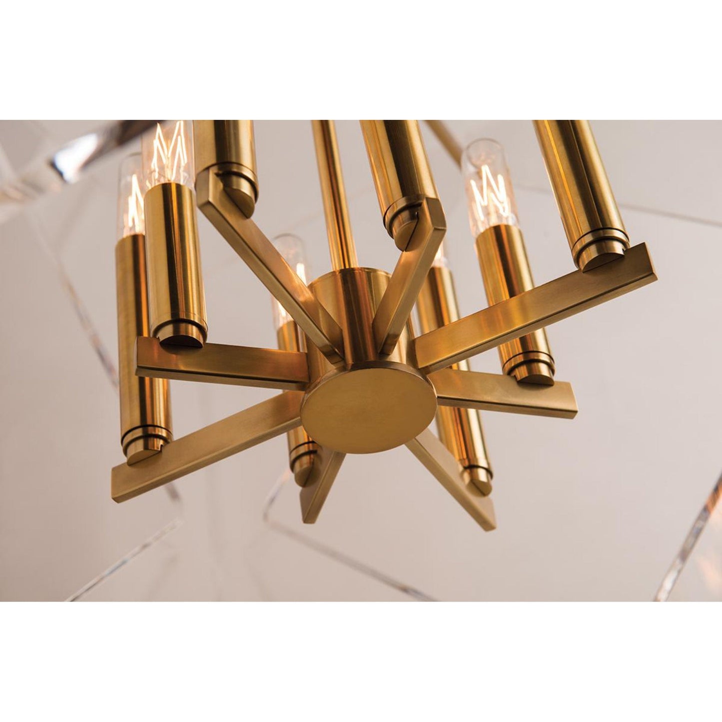 Travis 8-Light Chandelier in Aged Brass 24L x 24W x 32H