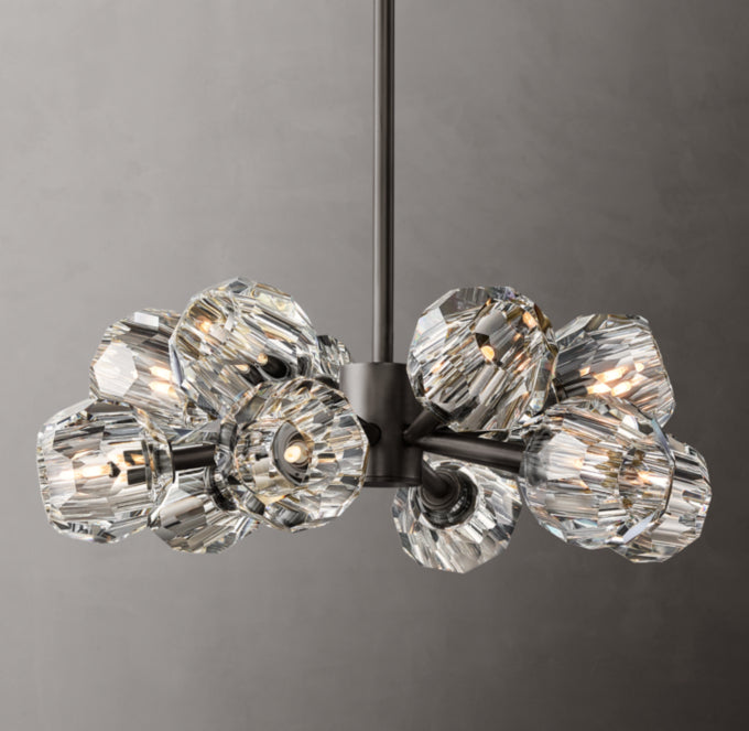 Boule De Cristal Clear Glass Round Chandelier 24"