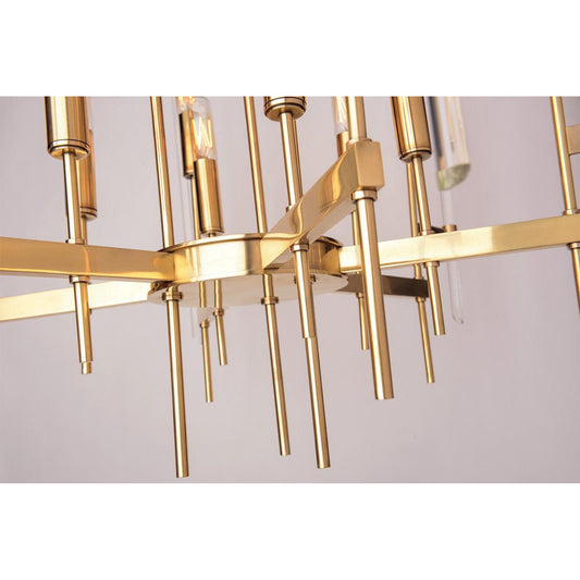 Bari 12-Light Chandelier in Aged Brass 24L x 24W x 26.5H