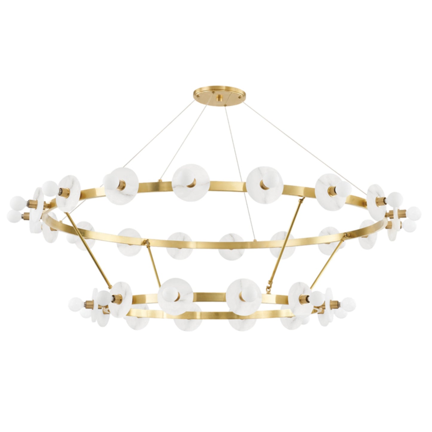 Austen 30-Light Chandelier in Aged Brass 58L x 58W x 36.5H