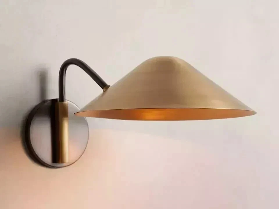 light Sconce Mid-Century Modern Stilnovo Raw Brass Wall Lamp Industrial Living C