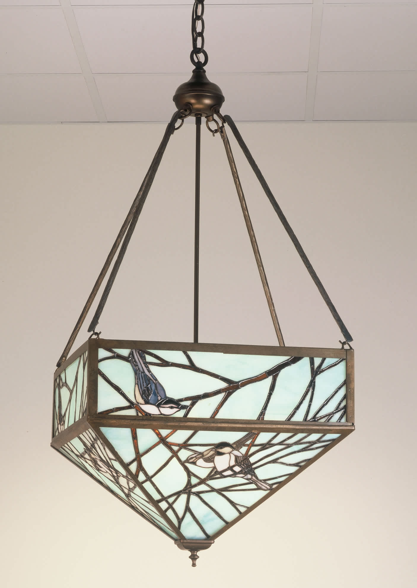 4 Light 20-1/2" Wide Pendant with Handmade Shade
