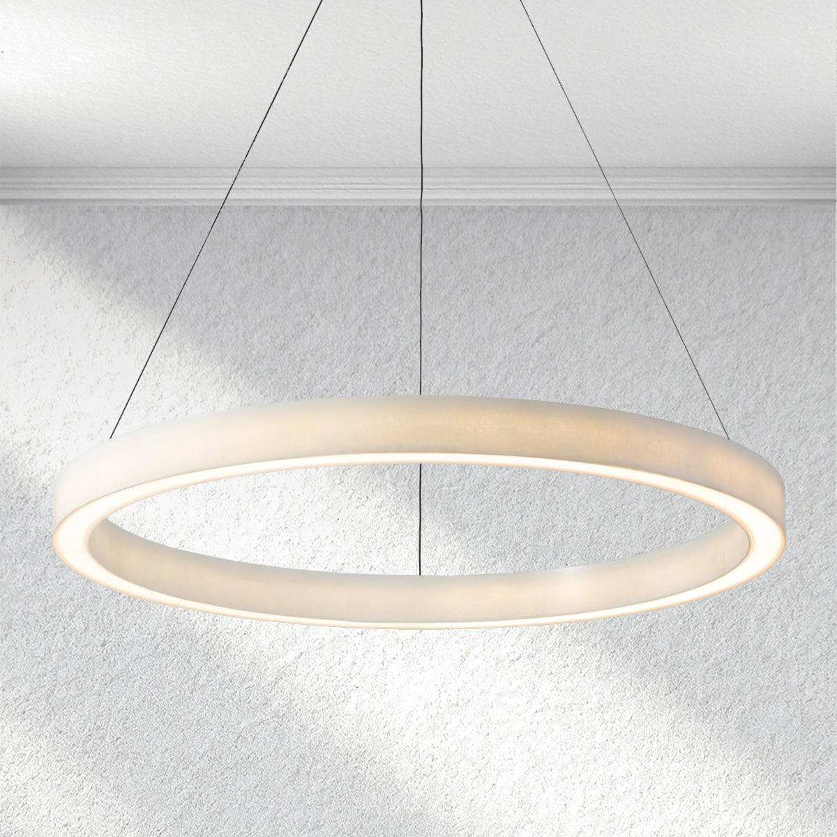Furnio Alabaster StoneGlow Round Chandelier