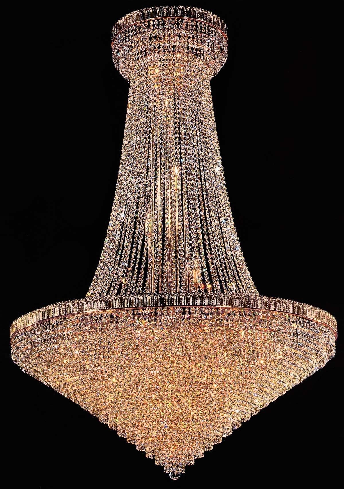 Entryway chandelier / foyer chandelier in gold plated finish