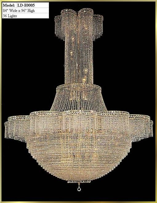 Entryway/ foyer crystal chandelier in gold plated finish