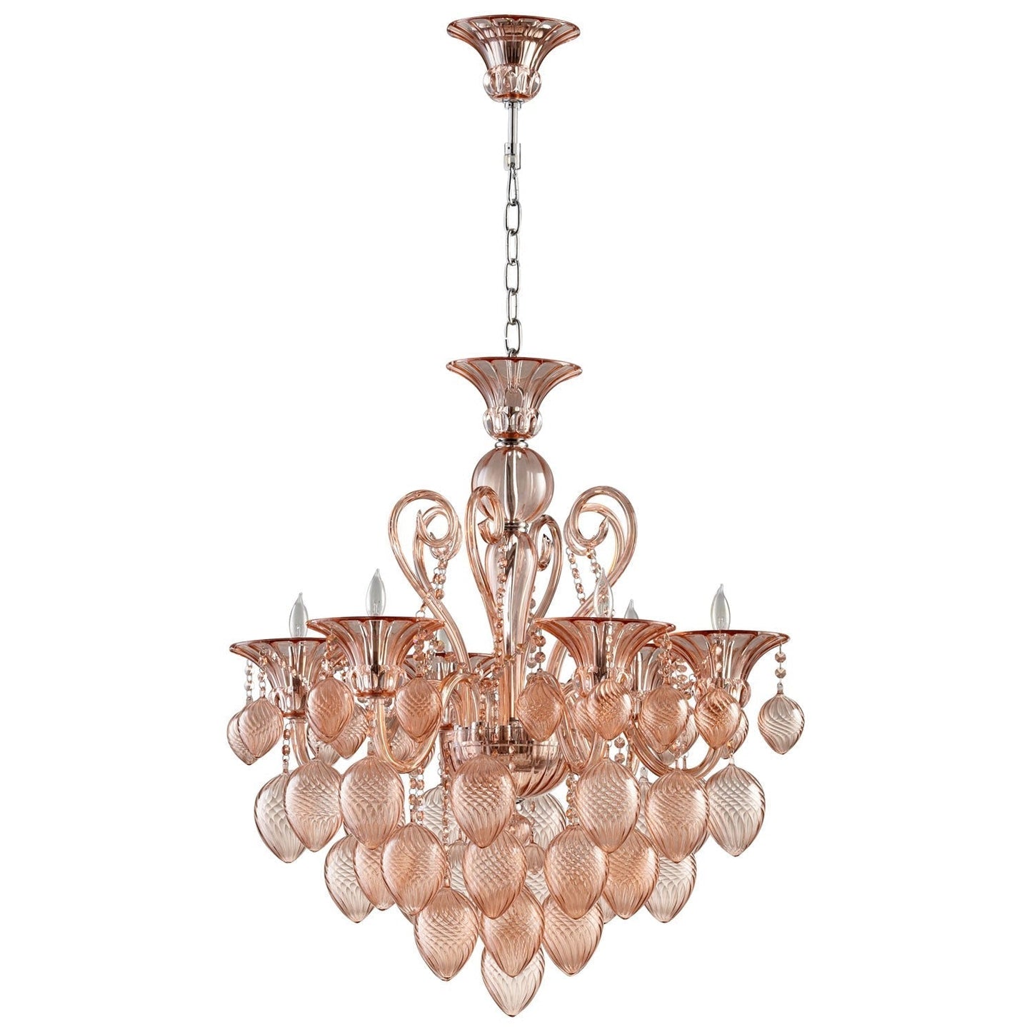 Chrome Six-Light Chandelier