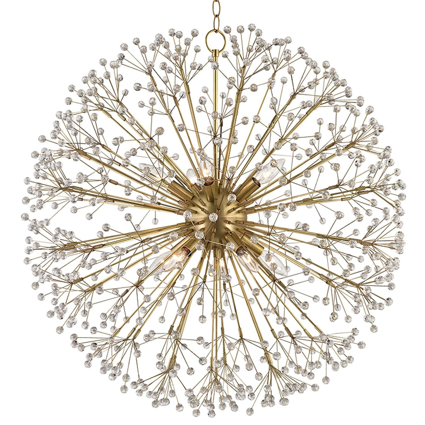 Brass 10-Light Chandelier