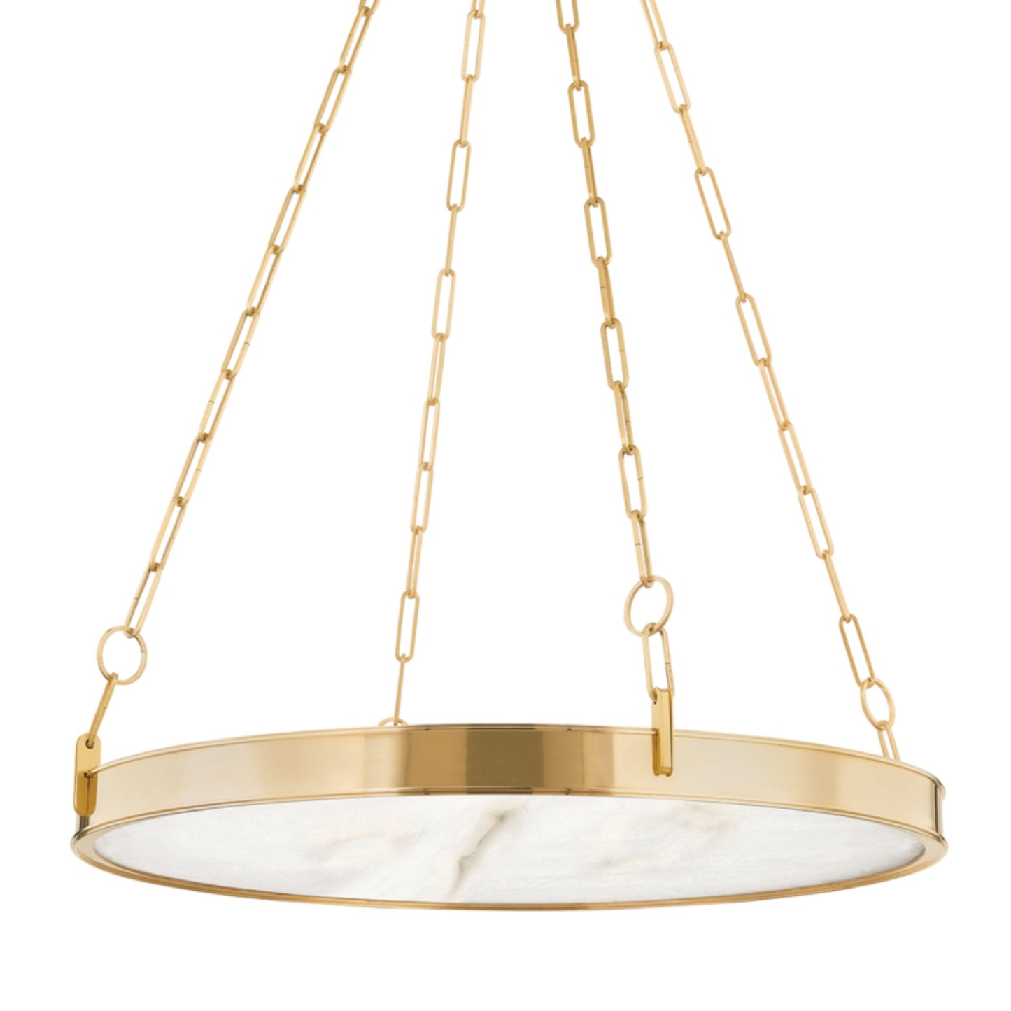 Kirby 1-Light Chandelier in Aged Brass 30L x 30W x 3.5H