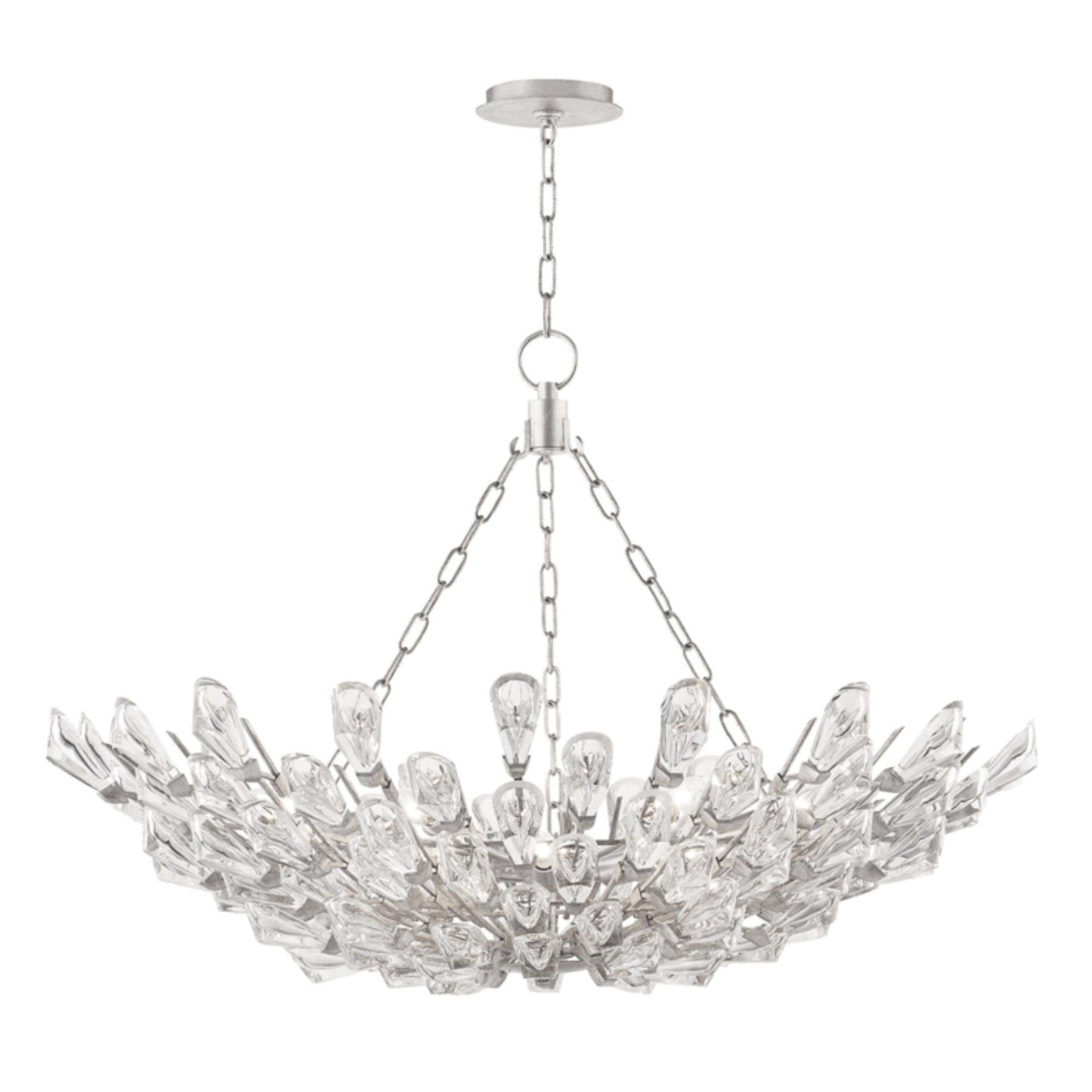 Tulip 12-Light Chandelier in Silver Leaf 39.5L x 39.5W x 20.25H