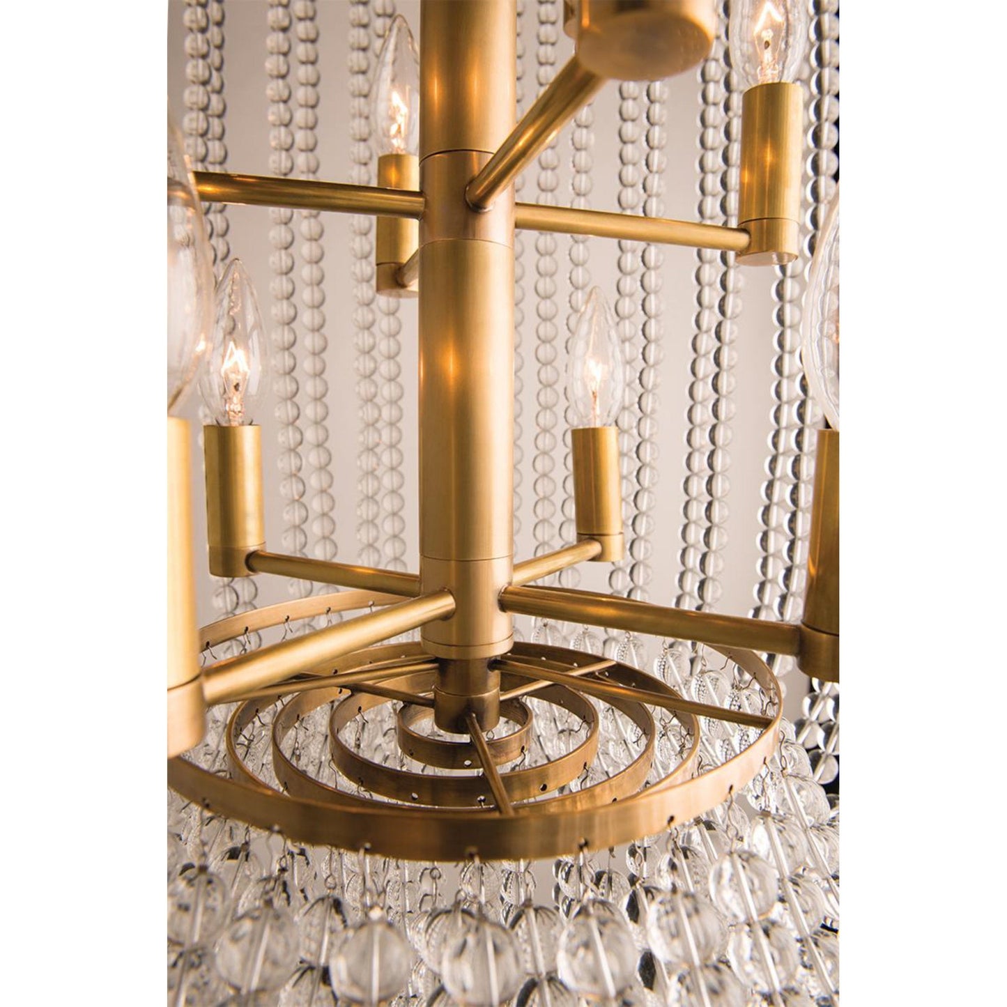 Royalton 12-Light Chandelier in Aged Brass 26L x 26W x 37.5H