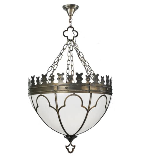3 Light 26" Wide Pendant with Handmade Shade