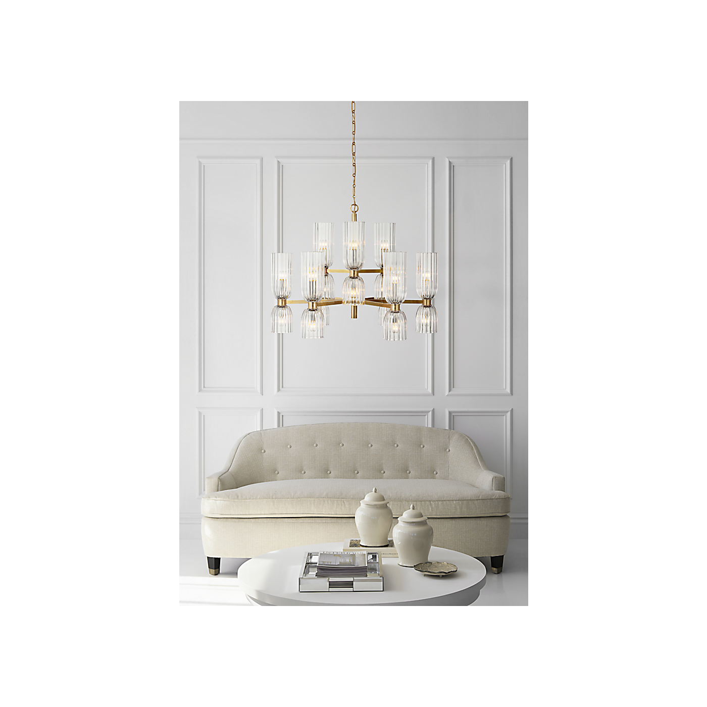 Asalea Medium Two-Tier Chandelier